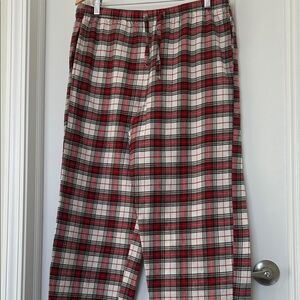 Womens GapBody red plaid flannel pants WITH POCKETS